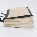 BALENCIAGA Navy Pochette Shoulder Bag Canvas Ivory Black 339937 Auth 192772-4