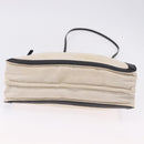 BALENCIAGA Navy Pochette Shoulder Bag Canvas Ivory Black 339937 Auth 192772-5