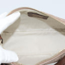 Salvatore Ferragamo Gancini Accessory Pouch Canvas Pink Gold Tone Auth 192778A-11
