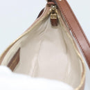 Salvatore Ferragamo Gancini Accessory Pouch Canvas Pink Gold Tone Auth 192778A-17