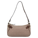 Salvatore Ferragamo Gancini Accessory Pouch Canvas Pink Gold Tone Auth 192778A-13