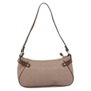 Salvatore Ferragamo Gancini Accessory Pouch Canvas Pink Gold Tone Auth 192778A-2
