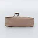 Salvatore Ferragamo Gancini Accessory Pouch Canvas Pink Gold Tone Auth 192778A-5