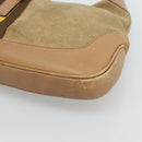 GUCCI Jackie Shoulder Bag Suede Brown Silver 001.3306 Auth 192781-10