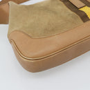 GUCCI Jackie Shoulder Bag Suede Brown Silver 001.3306 Auth 192781-11