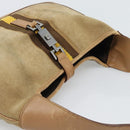 GUCCI Jackie Shoulder Bag Suede Brown Silver 001.3306 Auth 192781-6