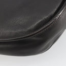 LOEWE Shoulder Bag Leather Dark Brown Gold Tone Auth 192782A-17