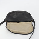 LOEWE Shoulder Bag Leather Dark Brown Gold Tone Auth 192782A-18
