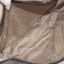 LOEWE Shoulder Bag Leather Dark Brown Gold Tone Auth 192782A-11