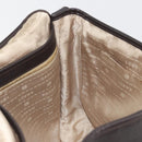 LOEWE Shoulder Bag Leather Dark Brown Gold Tone Auth 192782A-20