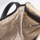LOEWE Shoulder Bag Leather Dark Brown Gold Tone Auth 192782A-21