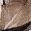 LOEWE Shoulder Bag Leather Dark Brown Gold Tone Auth 192782A-24