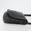 LOEWE Shoulder Bag Leather Dark Brown Gold Tone Auth 192782A-3