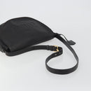 LOEWE Shoulder Bag Leather Dark Brown Gold Tone Auth 192782A-7