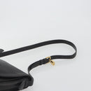 LOEWE Shoulder Bag Leather Dark Brown Gold Tone Auth 192782A-14