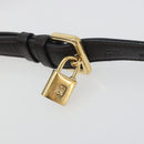 LOEWE Shoulder Bag Leather Dark Brown Gold Tone Auth 192782A-8