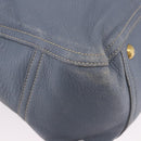 Miu Miu Hand Bag Leather 2way Light Blue Gold Tone Auth 192784A-17