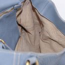 Miu Miu Hand Bag Leather 2way Light Blue Gold Tone Auth 192784A-24