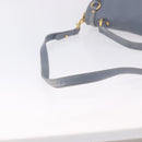 Miu Miu Hand Bag Leather 2way Light Blue Gold Tone Auth 192784A-8