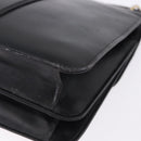 GUCCI Shoulder Bag Leather Black Gold Tone Auth 192785-16