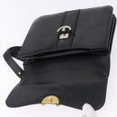 GUCCI Shoulder Bag Leather Black Gold Tone Auth 192785-10
