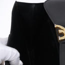 GUCCI Shoulder Bag Leather Black Gold Tone Auth 192785-19