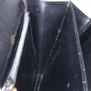 GUCCI Shoulder Bag Leather Black Gold Tone Auth 192785-21