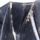 GUCCI Shoulder Bag Leather Black Gold Tone Auth 192785-22