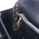 GUCCI Shoulder Bag Leather Black Gold Tone Auth 192785-23