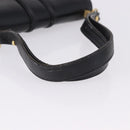 GUCCI Shoulder Bag Leather Black Gold Tone Auth 192785-7