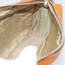 PRADA Shoulder Bag Nylon Beige Silver Auth 192786-19
