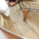 PRADA Shoulder Bag Nylon Beige Silver Auth 192786-20