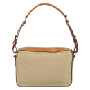 PRADA Shoulder Bag Nylon Beige Silver Auth 192786-3