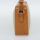 PRADA Shoulder Bag Nylon Beige Silver Auth 192786-5
