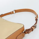 PRADA Shoulder Bag Nylon Beige Silver Auth 192786-8