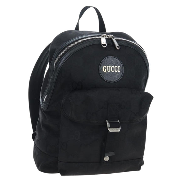 GUCCI GG Canvas Off The Grid Backpack Nylon Black Silver 644992 Auth 192787M