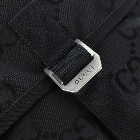 GUCCI GG Canvas Off The Grid Backpack Nylon Black Silver 644992 Auth 192787M