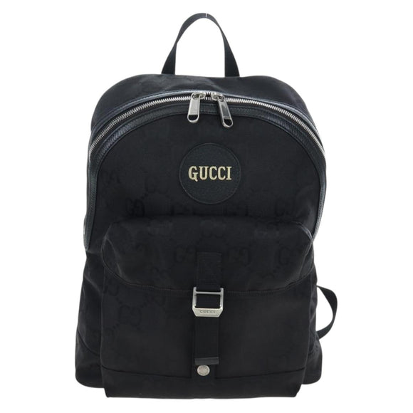 GUCCI GG Canvas Off The Grid Backpack Nylon Black Silver 644992 Auth 192787M