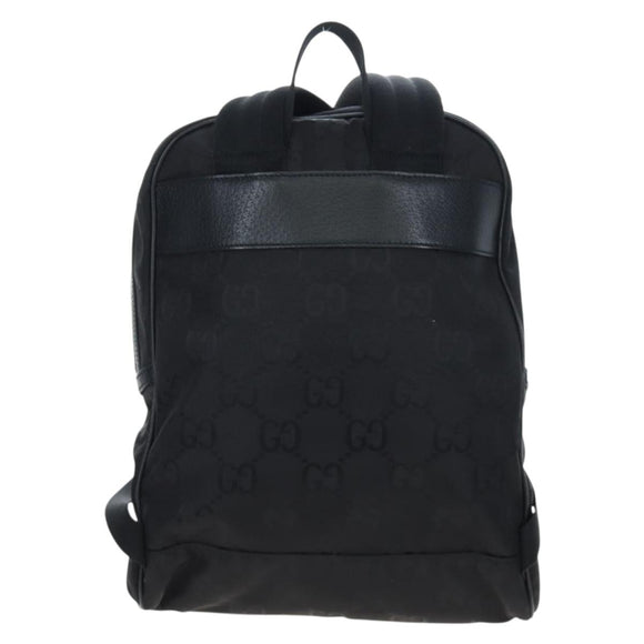 GUCCI GG Canvas Off The Grid Backpack Nylon Black Silver 644992 Auth 192787M