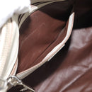 PRADA Hand Bag Leather Ivory Silver Auth 192790-22