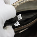 PRADA Hand Bag Leather Ivory Silver Auth 192790-12