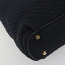 BALLY Chain Shoulder Bag Nylon Navy Gold Tone Auth 192792-13