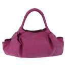 LOEWE Nappa Aire Hand Bag Leather Pink Gold Tone Auth 192793A-2