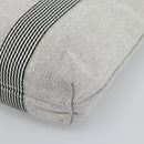 HERMES New Fourre Tout Cabas Hand Bag Canvas Gray Silver Auth 192794A-10
