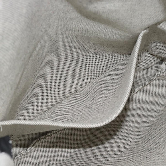 HERMES New Fourre Tout Cabas Hand Bag Canvas Gray Silver Auth 192794A