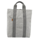 HERMES New Fourre Tout Cabas Hand Bag Canvas Gray Silver Auth 192794A-2