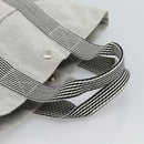 HERMES New Fourre Tout Cabas Hand Bag Canvas Gray Silver Auth 192794A-7
