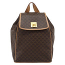 CELINE Macadam Backpack PVC Leather Brown Gold Tone Auth 192796A-13