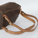 CELINE Macadam Backpack PVC Leather Brown Gold Tone Auth 192796A-9