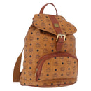 MCM Vicetos Backpack PVC Leather Brown Gold Tone Auth 192800A-1